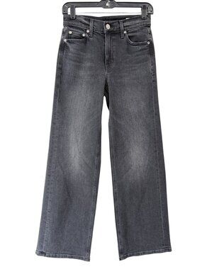 $255 AYR Black Charcoal Secret Sauce Straight Flare Leg Jean Pants size 24S